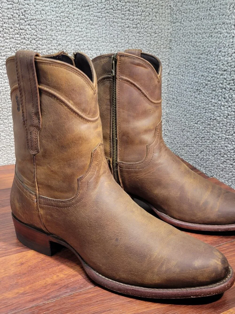 Tecovas The Dean Men's Size 10D Cafe Goat Zip Boots